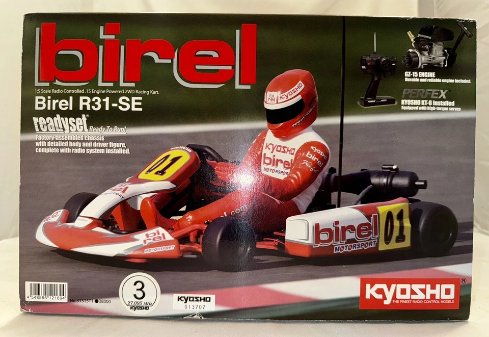 KYOSHO RTR 2WD RACING KART BIREL R31-SE 1/5 SCALE .15 Readyset 31315T1 NIB RARE - Image 4 of 4