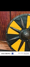 24" Viking Shield Battle-Ready Wooden Shield Heavy Metal Fittings Handmade Gift
