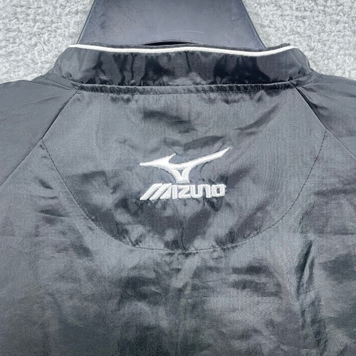 Mizuno Baseball Shirt Men's Medium Black Logo Batting Cage Warm Up Athletic - Picture 5 of 9