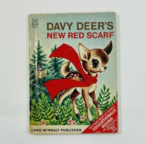Vintage 1966 Davy Deers New Red Scarf Childrens Book Whitman Publishing