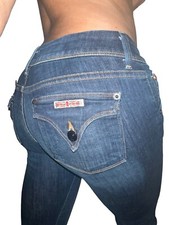Hudson Womens Y2K Bootcut Jeans Sz 27 Medium Dark Wash Flap Pockets Low Rise 33  