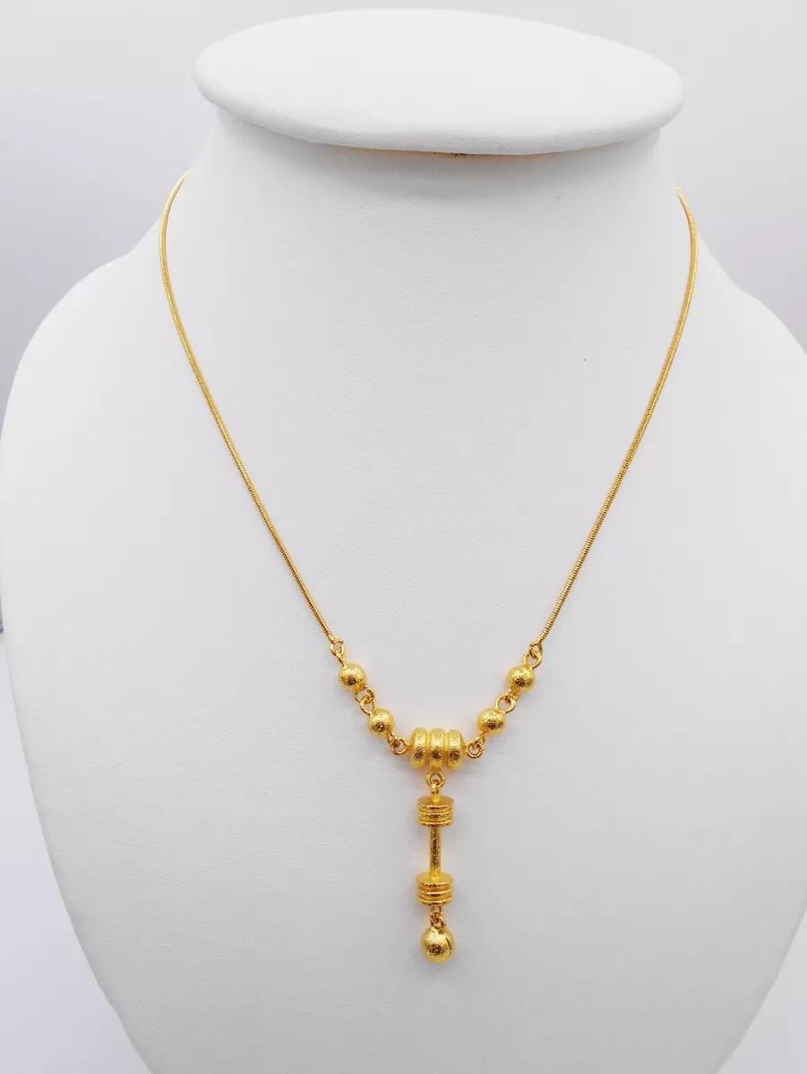 Women Necklace Pendant Jewelry Gold Choker Pendant Thai Baht Gold