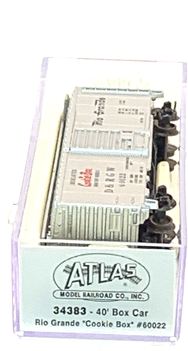 Atlas N -Scale 34383 - 40' Boxcar, Rio Grande 'Cookie Box' NIB - Picture 2 of 4