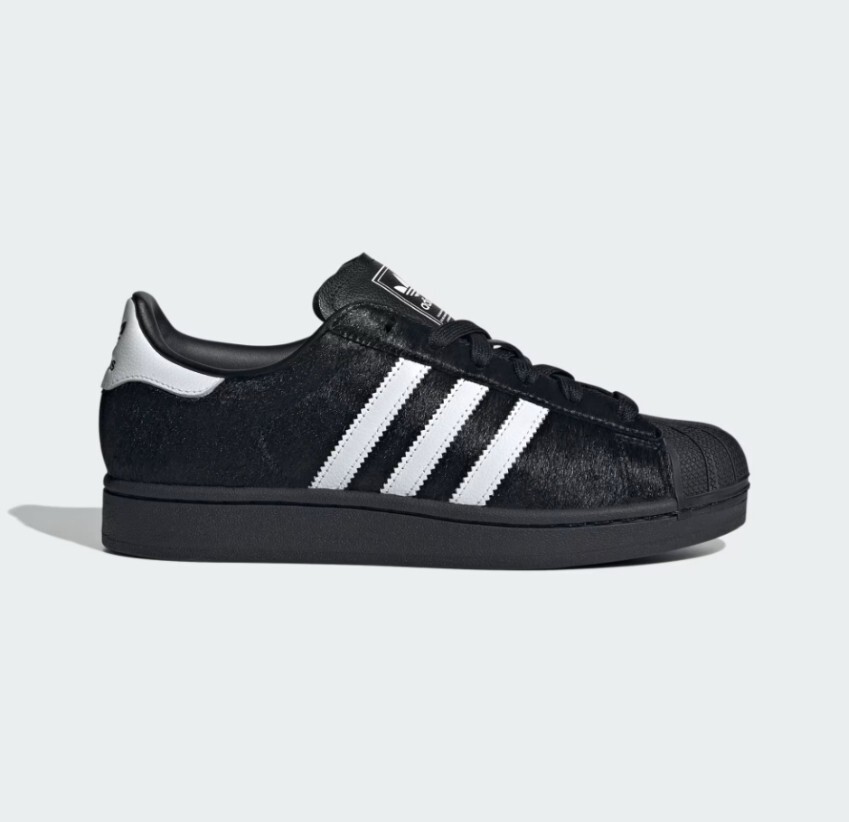 Nuove scarpe Adidas Superstar II "Ponyhair" da donna nere (JH9475)
