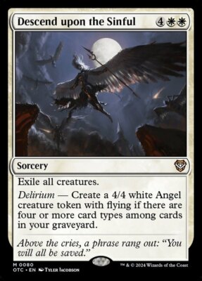 x1 Descend upon the Sinful M MTG Commander: Outlaws of Thunder Junction M/NM, En