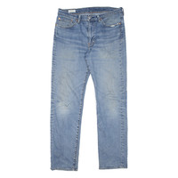 LEVI'S 514 Jeans BIG E Distressed Mens Blue Slim Straight Stone Wash W32 L32