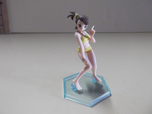 #A671 Unknown Anime 3.5"in Brown Hair Girl in Yellow Two Piece - Picture 2 of 9