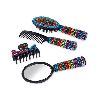 Set of 2 Purple Rhinestone Silver Tone Metal Hair Comb Hair  NEW Hair Comb With Rhinestones Purple - Etsy main image 3
