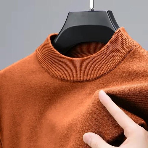 Men's Half Turtleneck Knit Sweater - Classic & Cozy - Picture 11 of 16
