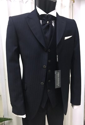 BRAUTKLEID GR. 48 SIGNIERT CARLO PIGNATELLI ANZUG BRÄUTIGAM HOCHZEIT ITALIENISCHER DESIGNER