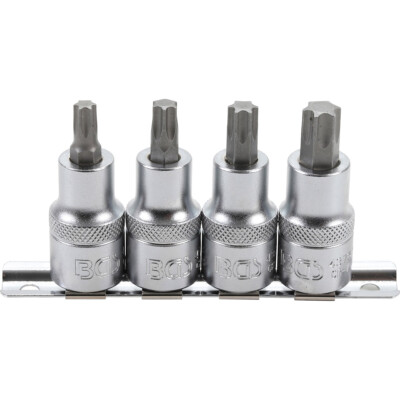 Bit-Einsatz-Satz Antrieb 12,5mm (1/2'') T-Profil (für Torx) T40-T45-T50-T55 4-tlg