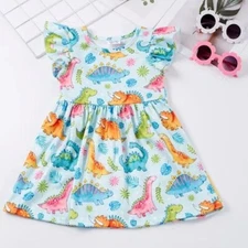 NEW Boutique DInosaur Girls Sleeveless Dress