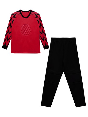 Boys Sets Quick-drying Activewear Goalkeeper Outfits Training Top And Trousers - Picture 46 of 78