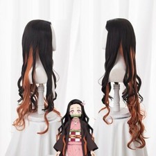 Demon Slayer Kimetsu no Yaiba Kamado Nezuko Hair Wigs Halloween Cosplay Costume