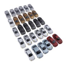 30-Pack OO Gauge 1:75 Scale Painted Model Cars for Parking Scenery Train Layout