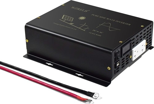 WZRELB 2000W Pure Sine Wave Power Inverter 12/24/48V DC to 120VAC Power Inverter - Picture 2 of 7