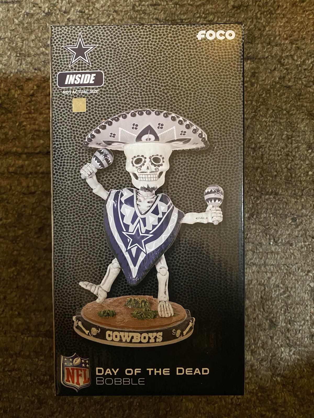 Dallas Cowboys Day of the Dead Bobblehead New In Box