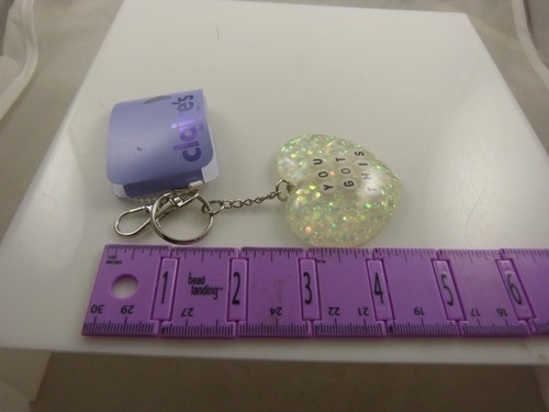 bling Key chain keychain bag tag charm You got this acrylic heart bling - Picture 5 of 6