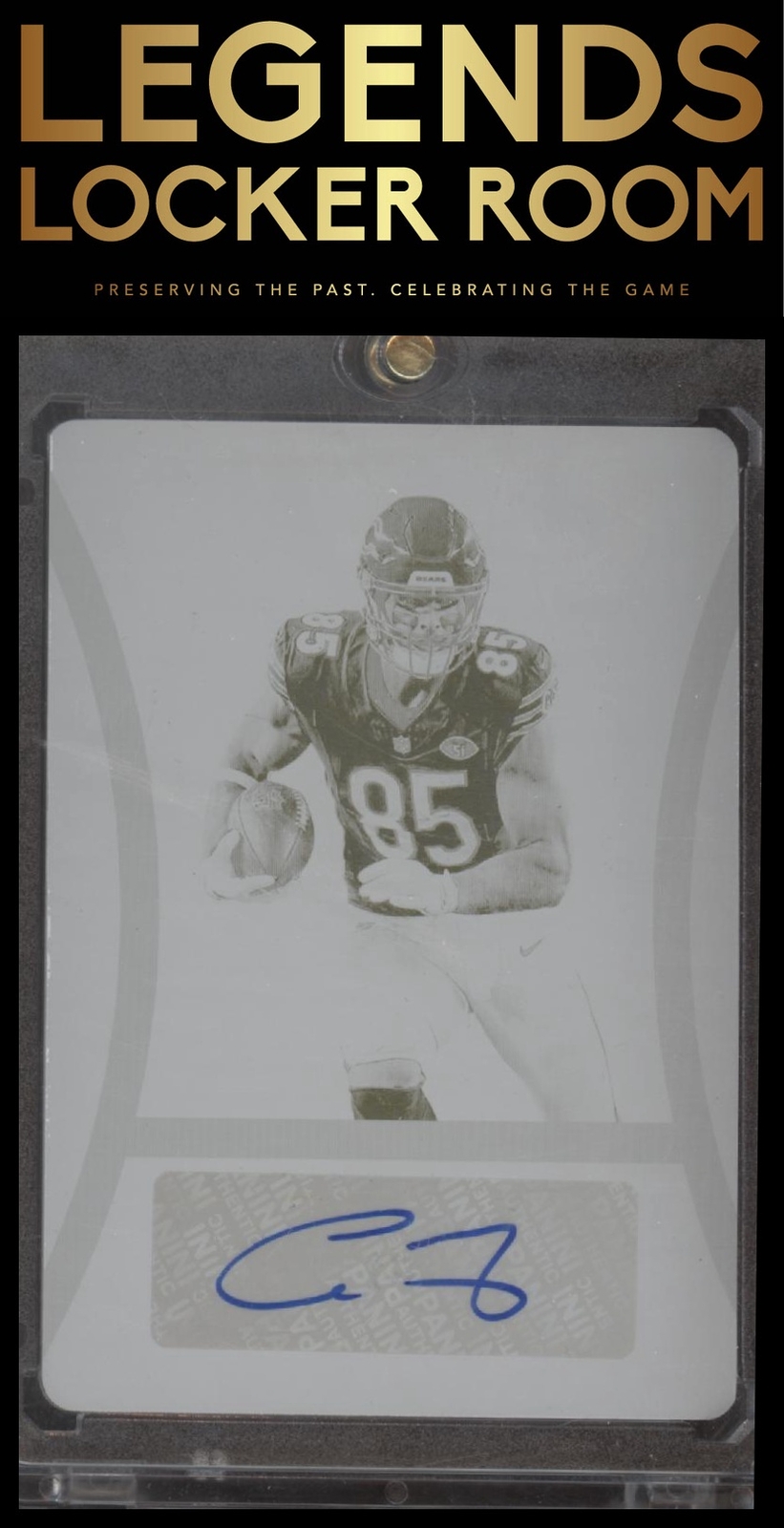 2023 Panini National Treasures Cole Kmet Black Printing Plate 1/1 Auto