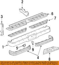 GM OEM 88-00 C1500 Rear Bumper Bumper Components-Step Pad 15574122
