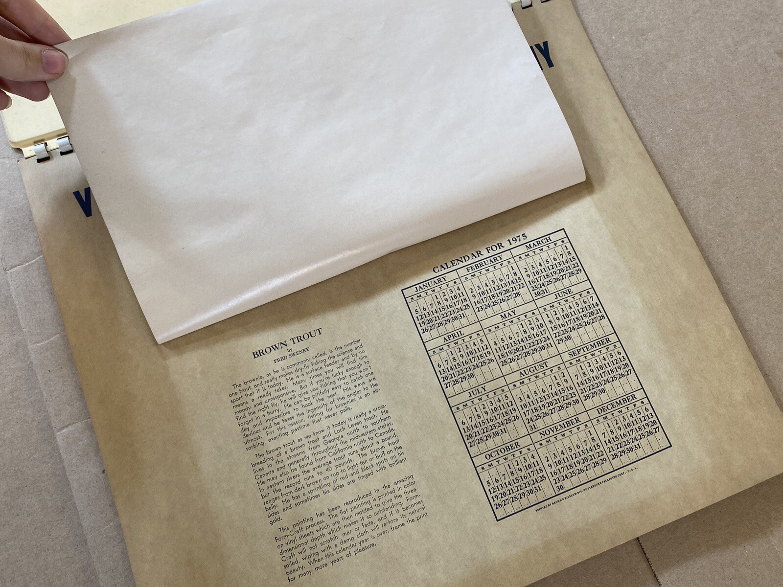 rare Roanoke Riverton Virginia Asphalt Paving Vintage Calendar Formcraft 3D 20C3