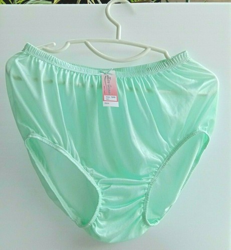 2Pcs Vintage Panties Silky Nylon Lingerie High Briefs Underwear Knickers SizeLLL - Picture 4 of 10