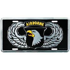 US ARMY 101ST AIRBORNE DIVISION METAL LICENSE PLATE - MADE IN THE USA!