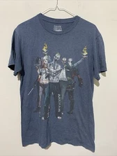 Suicide Squad Mens Size Medium Blue Crewneck Joker T-Shirt