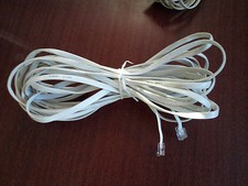 25 FT Feet RJ11 Telephone Extension Phone Cord Cable Line Wire
