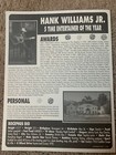 Hank Williams Jr. Bocepus 8.5 x 11 Autographed Color Photo & Bio — photo 7
