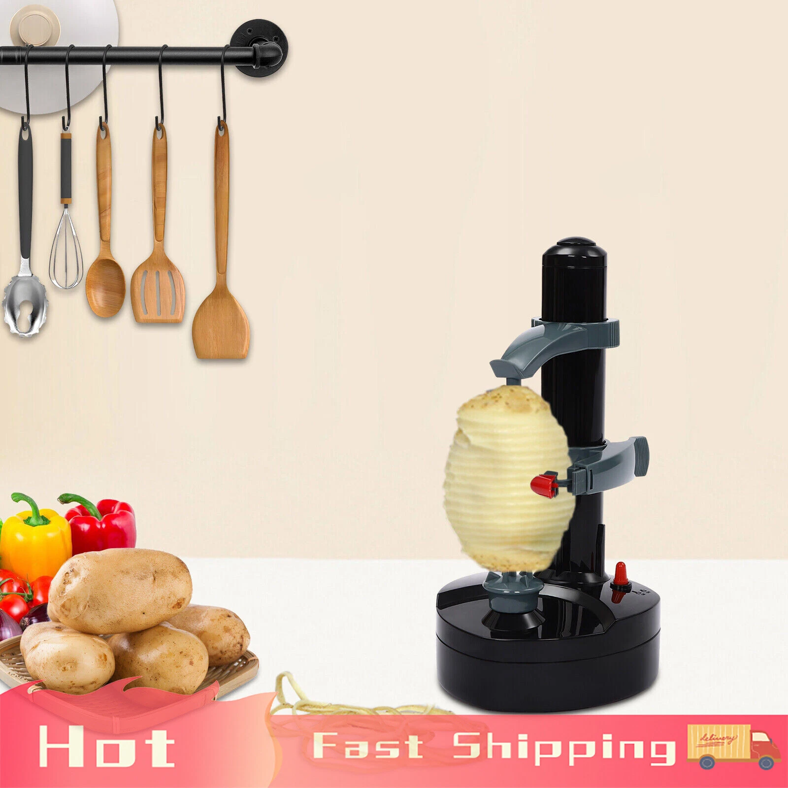 Commercial Electric Potato Peeler Apple Pear Fruit Quick Peeling Tool 110V
Opens in a new window or