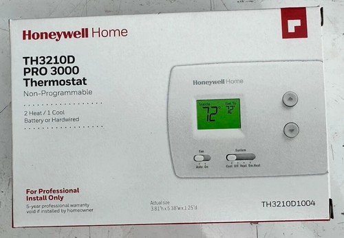 Honeywell PRO TH3210D1004 nicht programmierbares Wärmepumpenthermostat