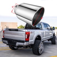 5inlet 8 Outlet 15l Exhaust Tip Mirror Polished Stainless Steel For Ford F150