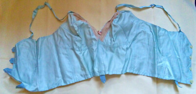 Long line BH Satin,DRUSILLA ,original  50-60er Jahre,türkis