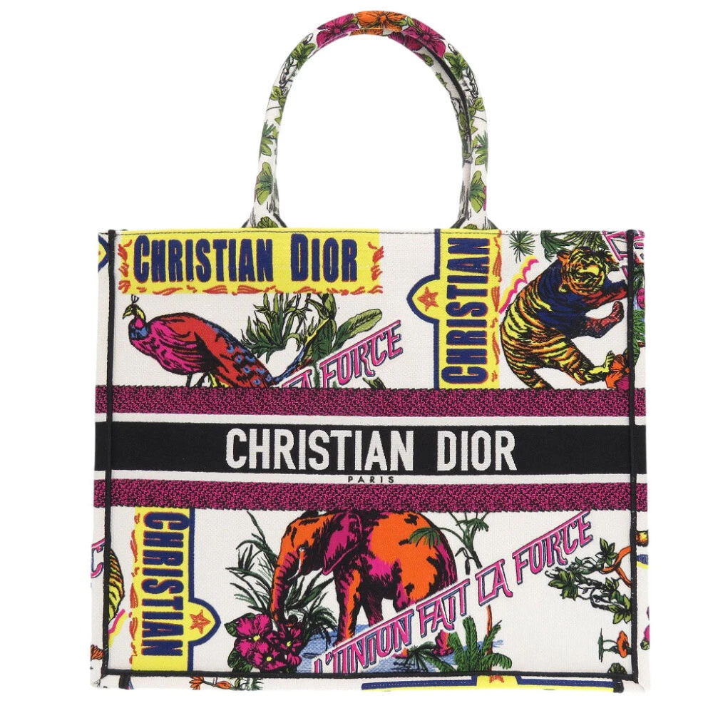 AUTHENTIQUE grand sac fourre tout Christian Dior livre toile 0388
