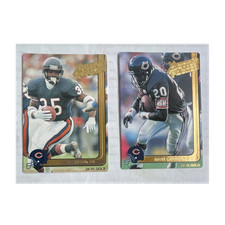 Action Packed 24-Kt. Gold 1991 Chicago Bears 2 Card Lot Anderson Carrier