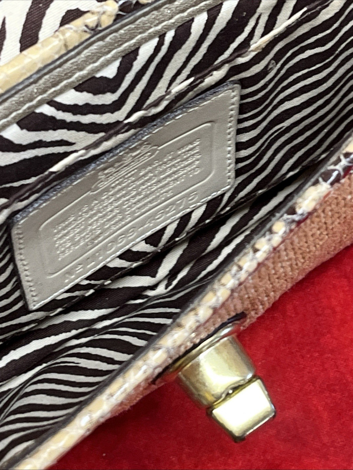 COACH NATALIE STRAW CLUTCH w/ PYTHON EMBOSSED LEA… - image 10