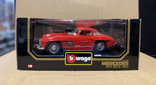 1954 MERCEDES-BENZ 300 SL GULLWING RED by BBURAGO 3015 VINTAGE 1:18 DIAMONDS