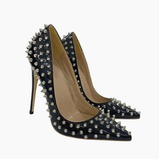 Women's Studded Rivets High Heels Shoes Pointed Toe Club Party Pumps Occident SZ