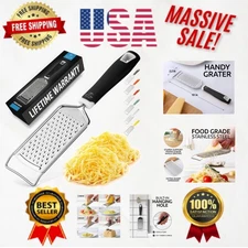 Versatile Handheld Grater for Cheese, Chocolate, and Spices - Rust-Proof Design