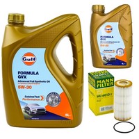MotoröL Set Gulf Formula GVX 5W-30 6 Liter + ÖLfilter FüR Audi TT Skoda Seat VW