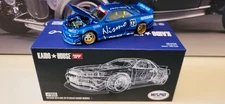 1:64 Kaido House MINI GT Nissan Skyline GT-R R34 Kaido Works V3 Blue 055