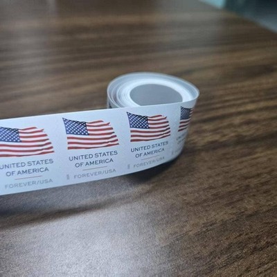 1 Roll Of 100 First Class Flag Postage Stamps