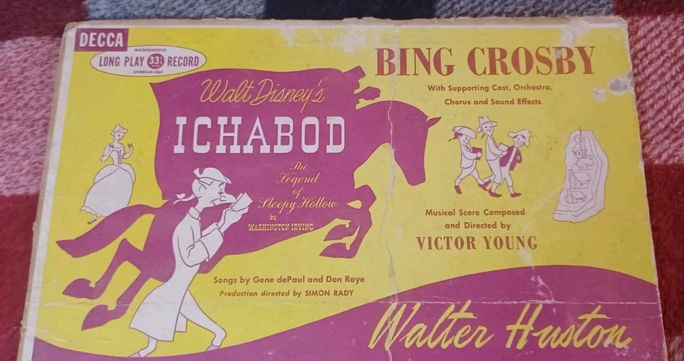 Walt Disney's Ichabod The Legend Of Sleepy Hollow Rip Van 78 RPM Bing Crosby HTF - Image 2 of 4