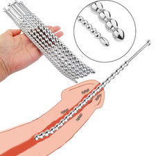 MALE Dilator Urethral Sounding Penis Plug Bead Dilator Stainless Steel Stretcher