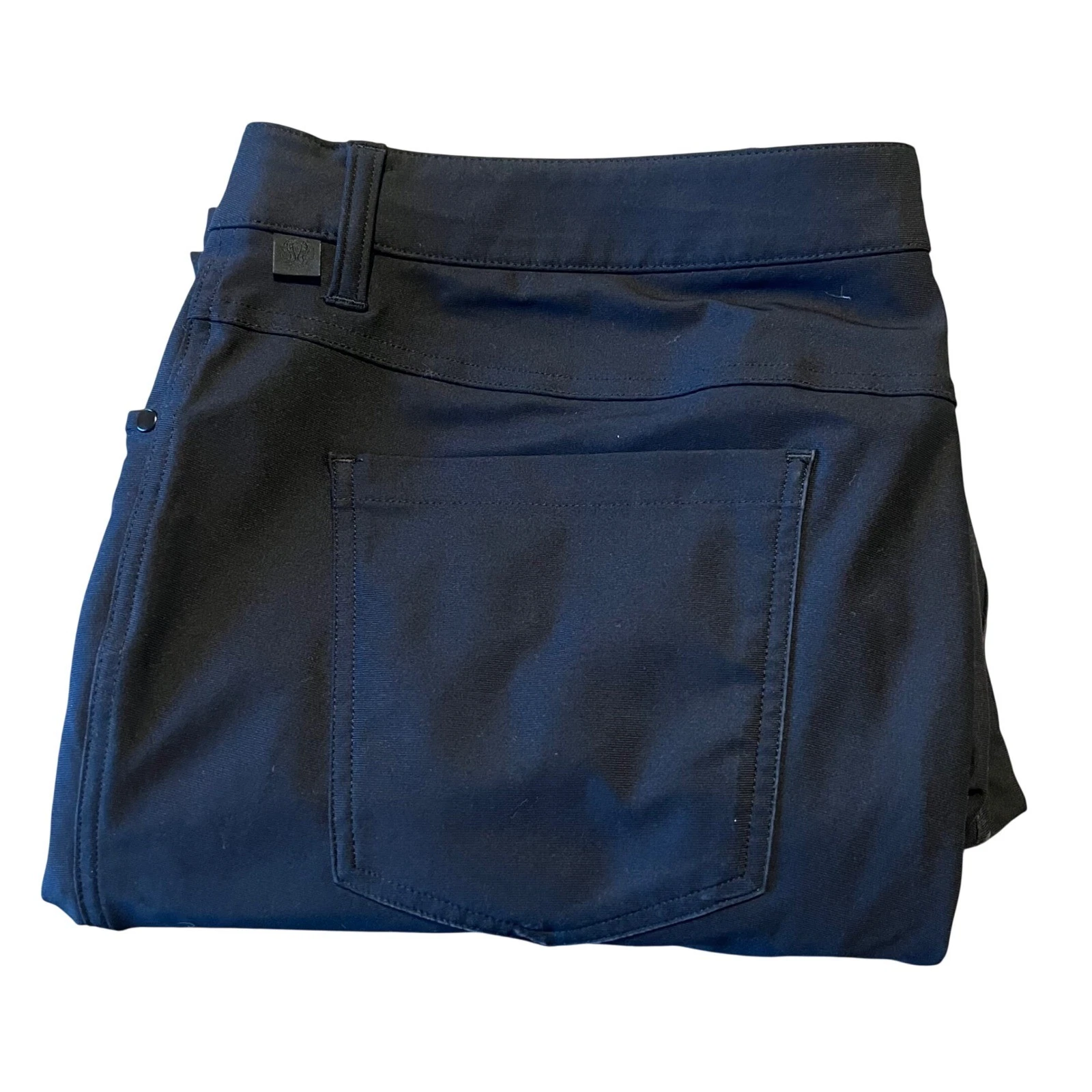 Lululemon ABC Pants Mens 38 Black Slim Fit Technical Fabric Travel Golf