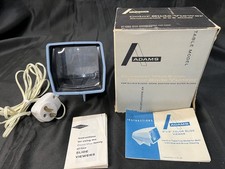 Vtg Adams Slide Viewer 35 MM 4X Magnification Blue Transformer with cord WORKS