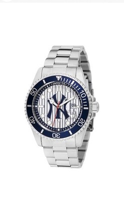Invicta X MLB New York Yankees Mens Pro Diver Watch 43mm Silver 49856 - NEW/RARE