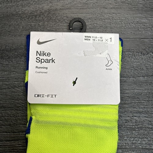 Nike Spark Cushioned Running Socks Ankle Size Men 10 - 11.5 NWT CU7199-703 - Picture 2 of 4