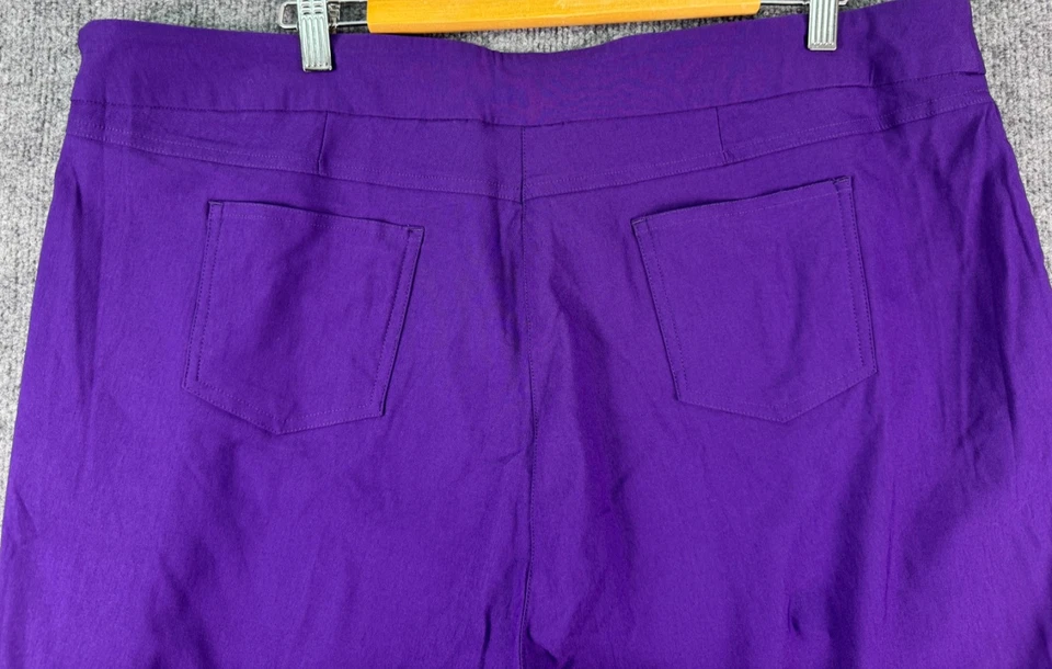 Pantalones elásticos púrpura Draper’s & Damon’s 2X para mujer mezcla de rayón Foto 3 de 4
